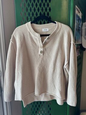Bluivy 100% Cotton Henley Sweater